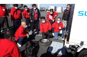 タイヤチェーン取り付け方法ついて質疑応答を行い再確認