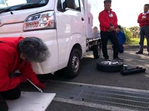 車の取扱説明書でジャッキアップポイントを確認